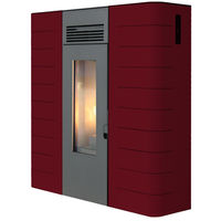 king termostufa a pellet king idro slim 16 kw bordeaux 140m2 con telecomando