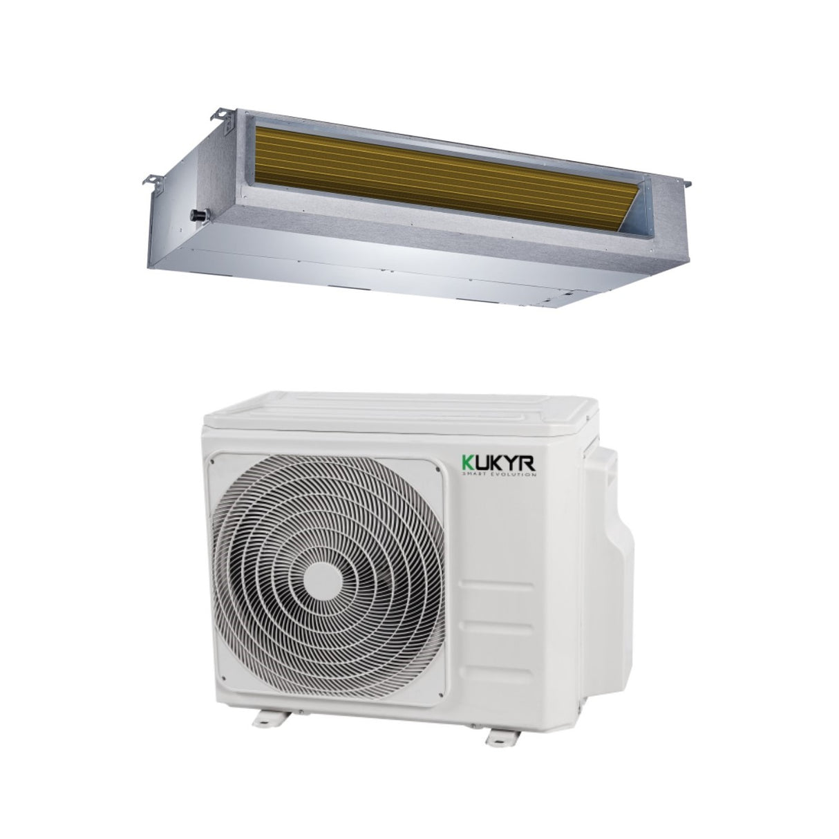 kukyr climatizzatore condizionatore kukyr canalizzato canalizzabile inverter 12000 btu r 32 wi fi optional con telecomando infrarossi incluso kit wi fi kukyr light commercial