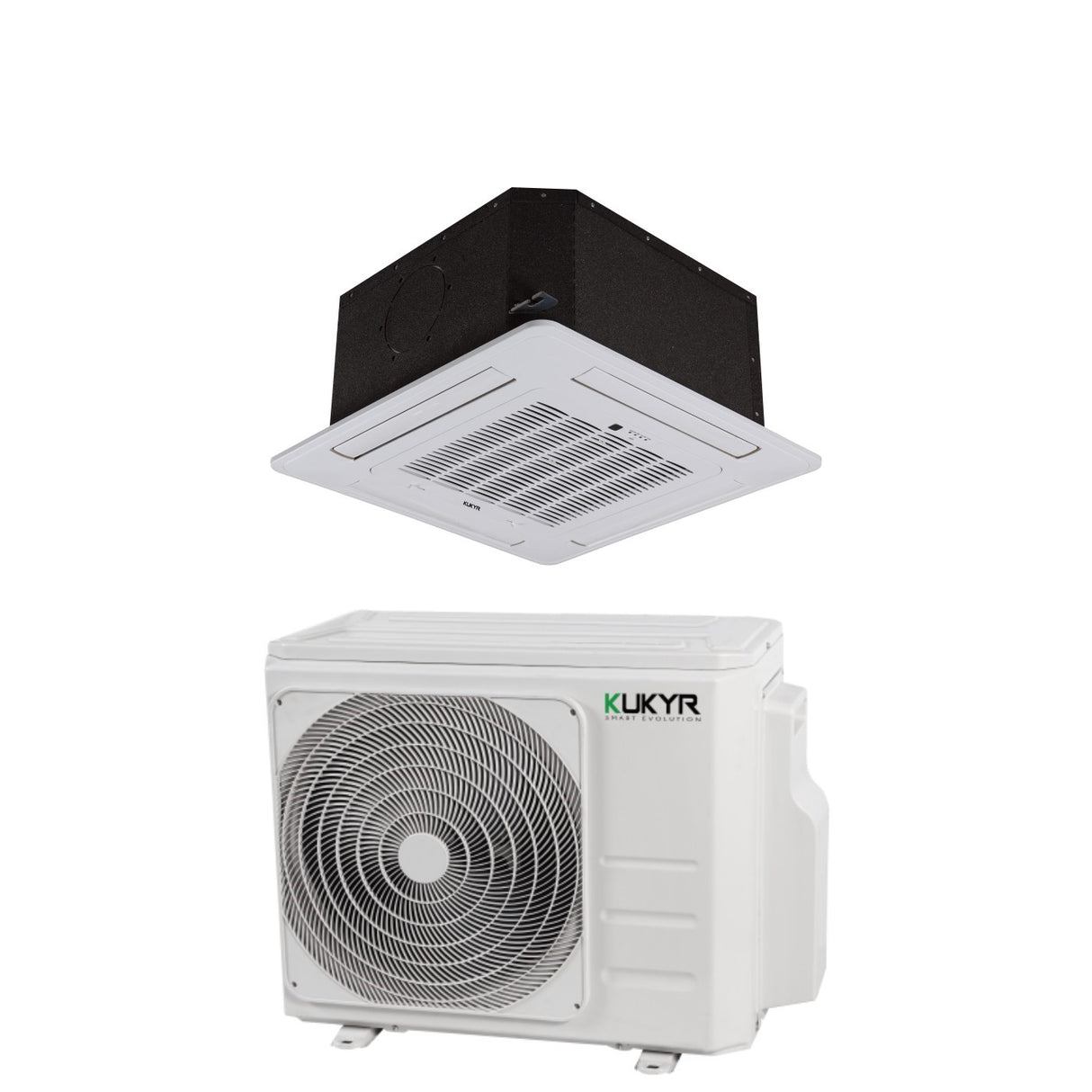 kukyr climatizzatore condizionatore kukyr cassetta 60x60 inverter 18000 btu r 32 wi fi optional con telecomando e griglia inclusa