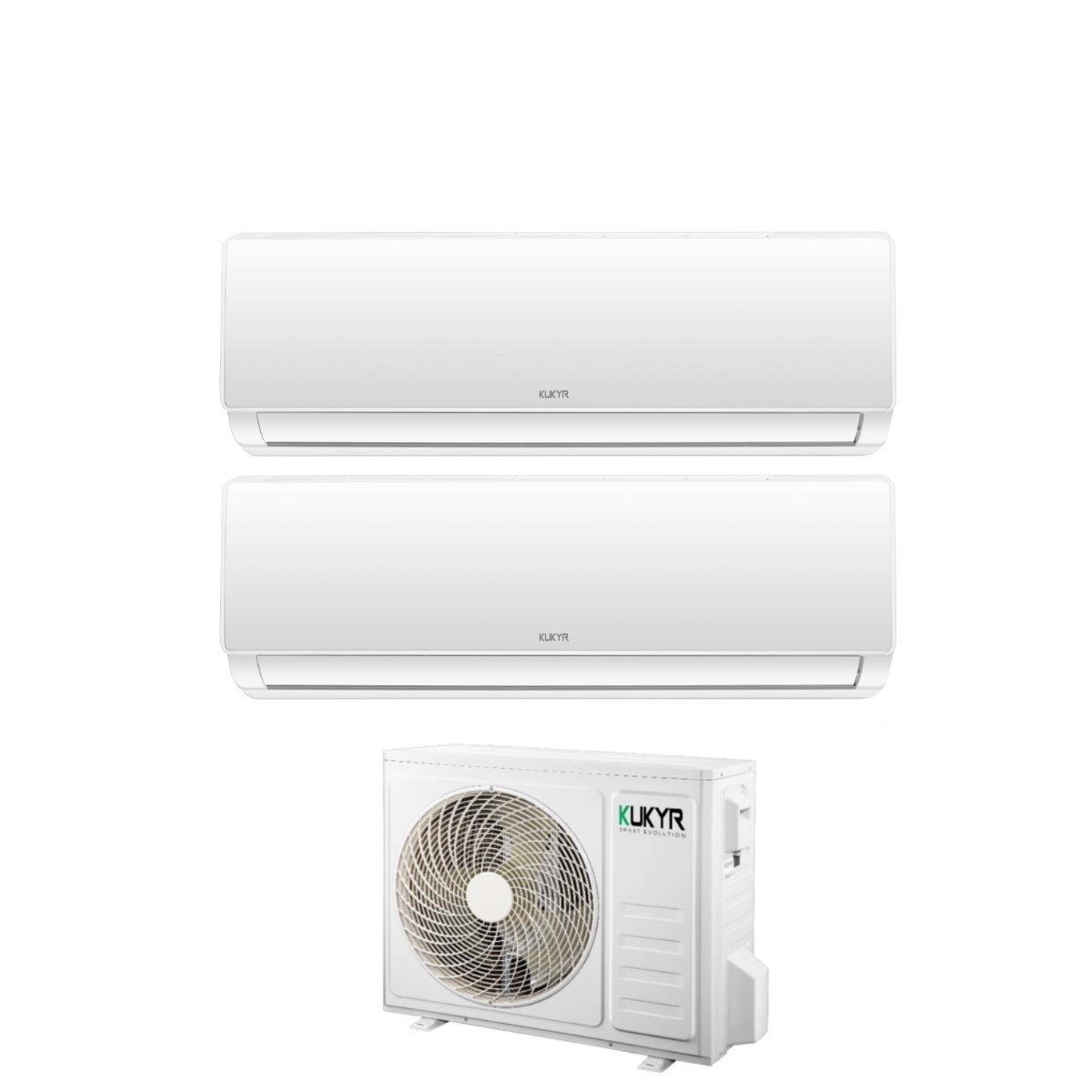 kukyr climatizzatore condizionatore kukyr dual split inverter serie sun 99 con multi18 out r 32 90009000 novita ean 8059657014085