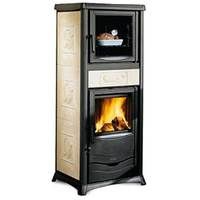 la nordica stufa a legna in ghisa la nordica extraflame mod rossella plus forno evo 91 kw pergamena