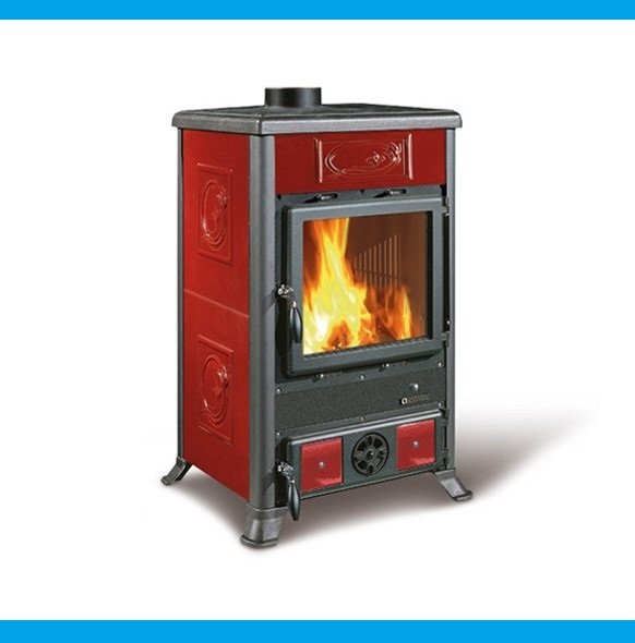 la nordica stufa a legna in ghisa la nordica extraflame mod rossella r1 88 kw bordeaux cod 37284