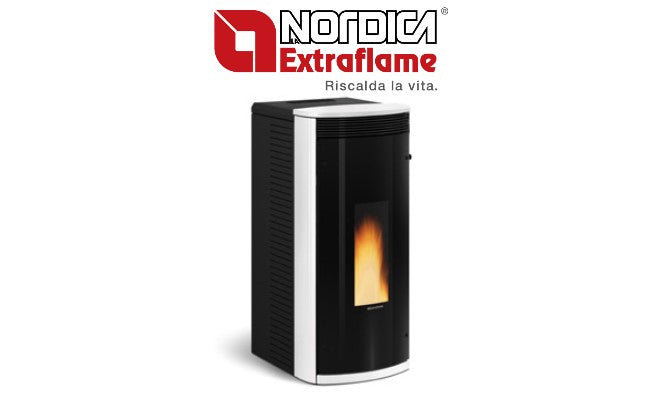 la nordica stufa a pellet la nordica extraflame modello sibilla 82 kw bianca new