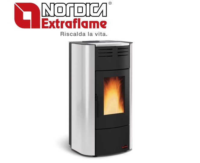 la nordica termostufa a pellet la nordica extraflame modello raffaella idro 2 0 188 kw colore bianca ean 8055776918365