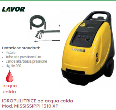 lavor idropulitrice lavor ad acqua calda mississippi 1310xp dp 2636 ean 8013298212446