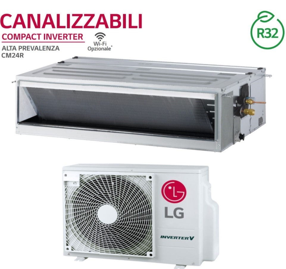 lg climatizzatore condizionatore lg canalizzabile econo 24000 btu cm24r n10 r 32 aa wi fi optional nessun comando