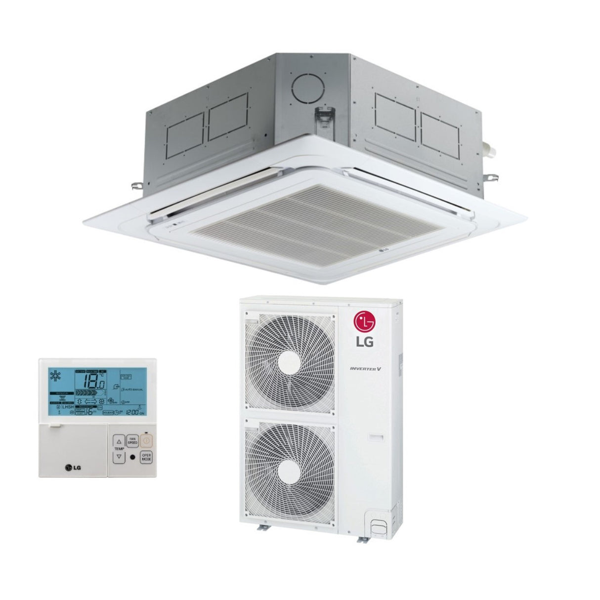lg climatizzatore condizionatore lg cassetta a 4 vie inverter 36000 btu ut36f r 32 wi fi optional con comando a filo e pannello incluso novita