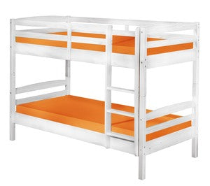 links letto a castello in legno massello cm 102x200x148h bianco