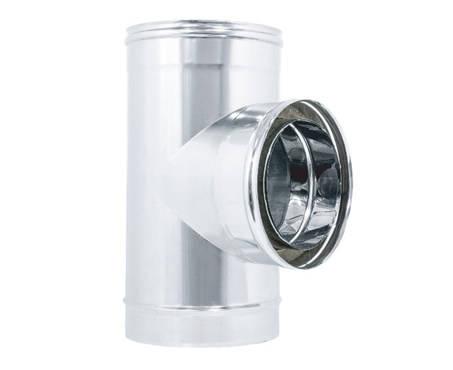 marca raccordo europrofil a tee 90 doppia parete acciaio inox aisi 316 parte interna aisi 304 parte esterna modello 80 sp 05 mm codice 3307055220020 ean 8052646073902