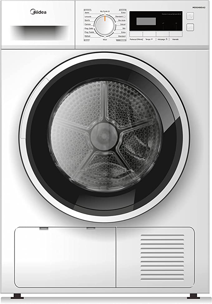 midea asciugatrice a condensazione 8kg midea mdgh80a2 display led classe a ean 8052705164787