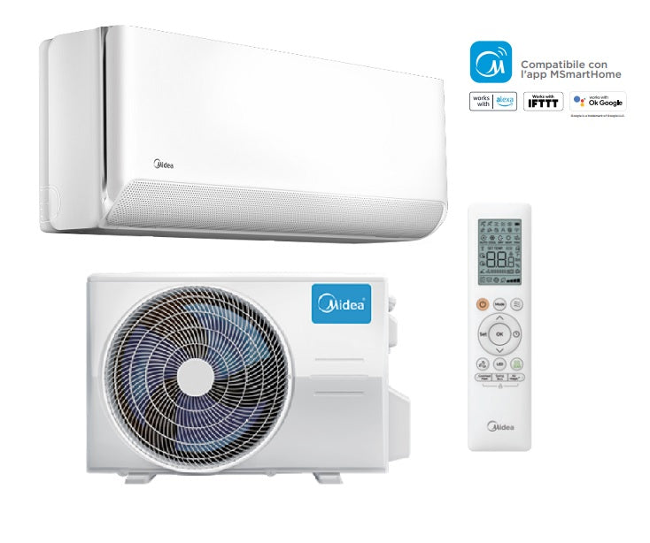 midea climatizzatore condizionatore inverter midea breezeless e 12000 btu aa wi fi integrato ia mscb1bu 12hrfn8 mox103 123hfnx novita