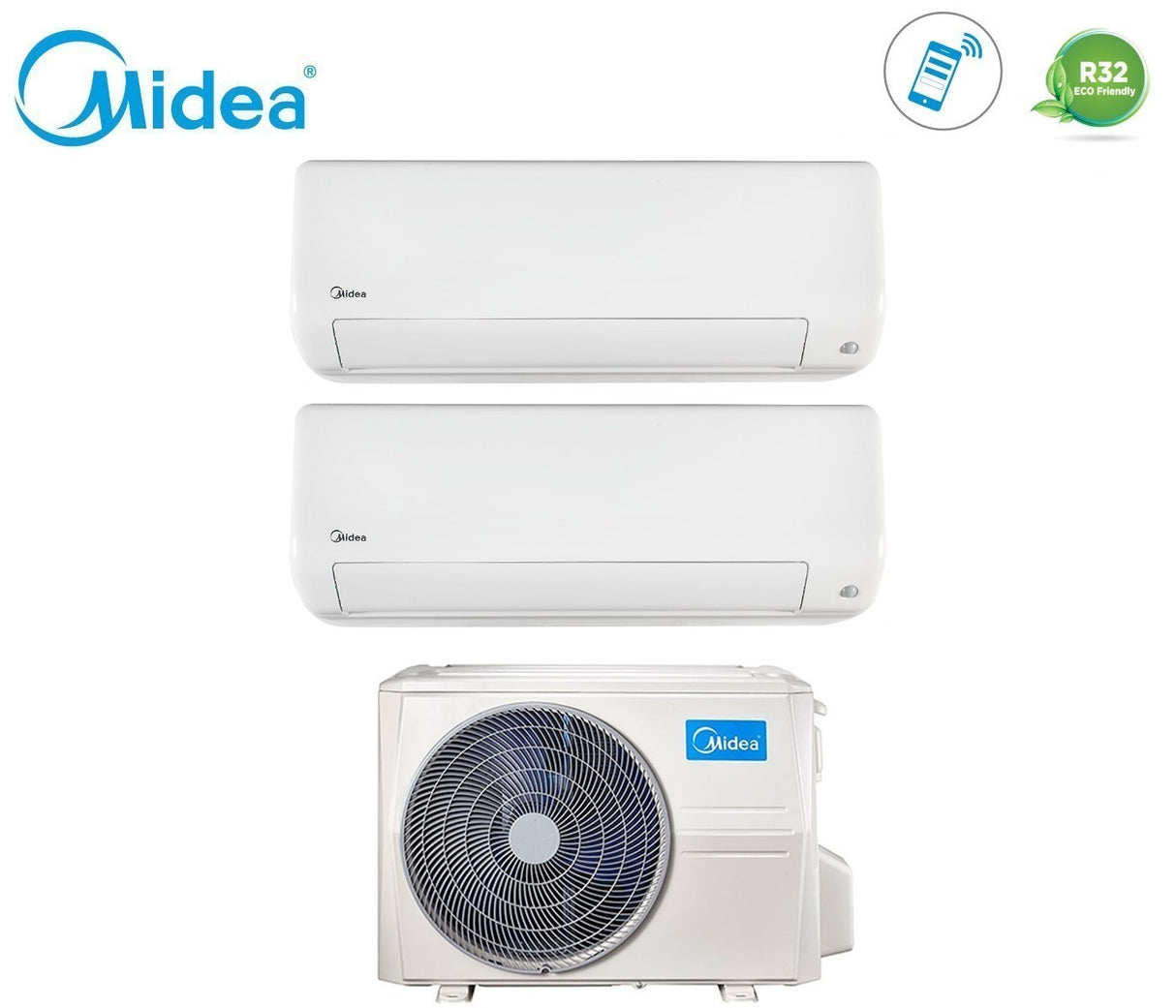 midea climatizzatore condizionatore midea dual split inverter serie all easy pro 918 con m2od 18hfn8 q r 32 wi fi integrato 900018000