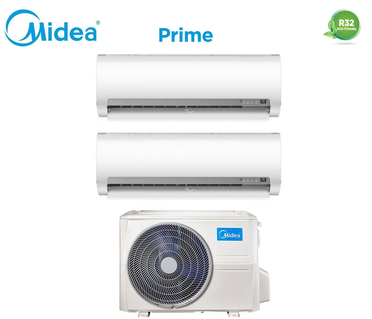 midea climatizzatore condizionatore midea dual split inverter serie prime 912 con m2og 14hfn8 q r 32 900012000 ean 8059657017307