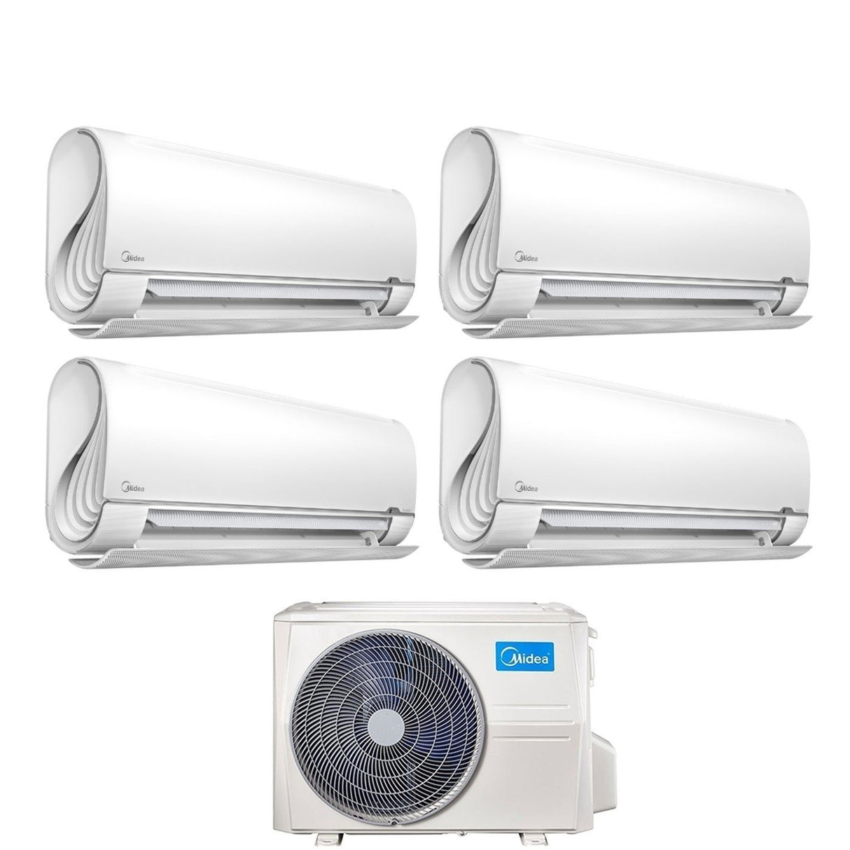 midea climatizzatore condizionatore midea quadri split inverter serie breezeless 991212 con m4o 36fn8 q r 32 wi fi integrato 900090001200012000 novita