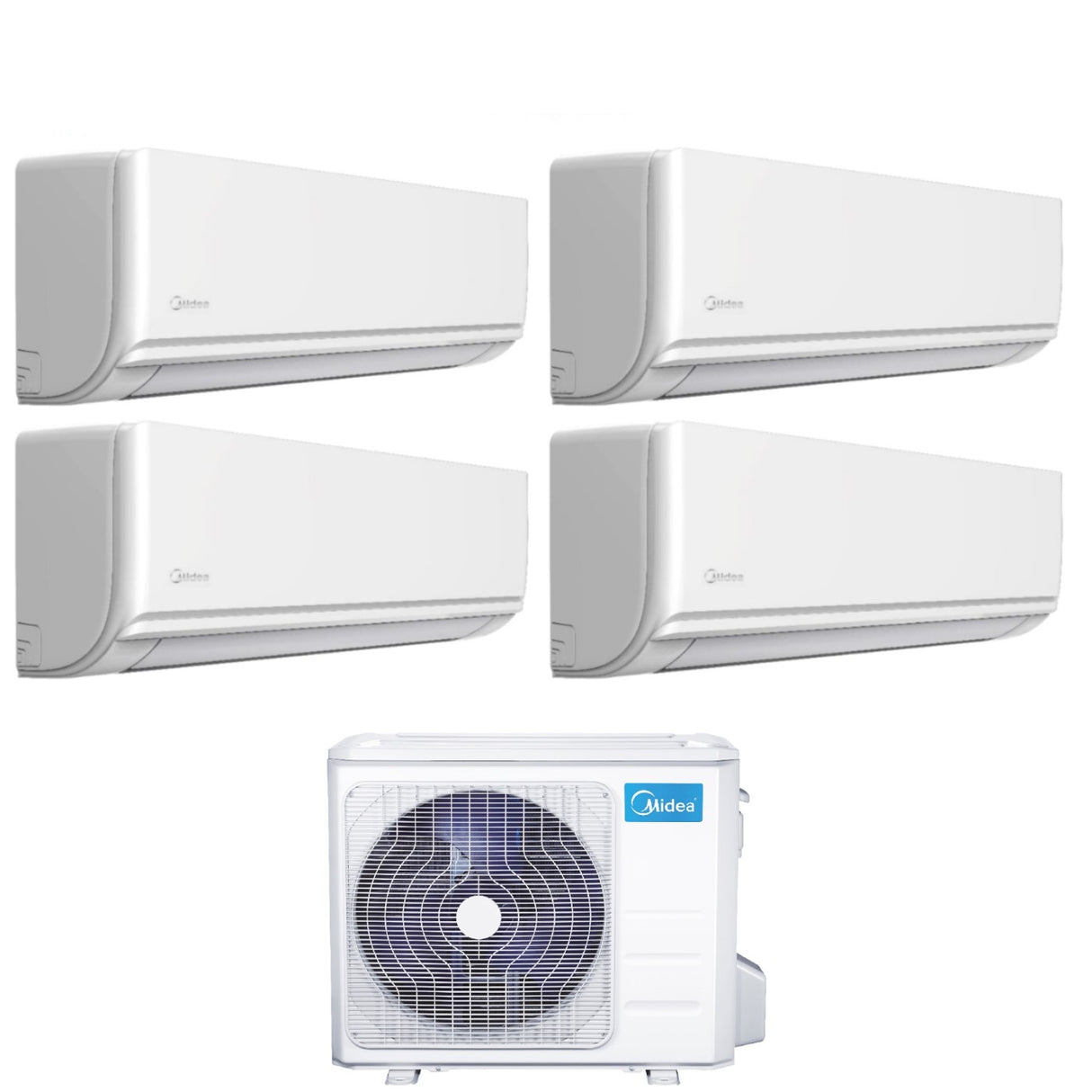 midea climatizzatore condizionatore midea quadri split inverter serie exclusive 99912 con m4o 36fn8 q r 32 wi fi optional 90009000900012000