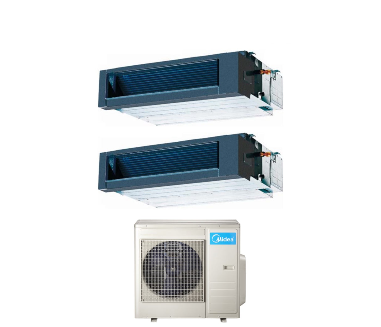 midea offerta climatizzatore condizionatore midea canalizzato canalizzabile dual split inverter 1818 con 4n 82k r 410 1800018000