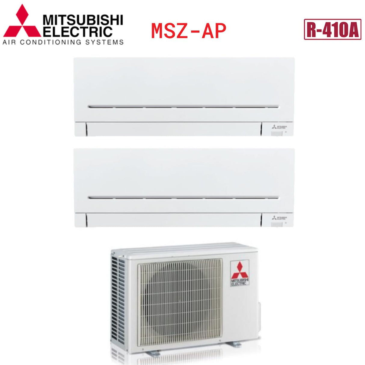 mitsubishi electric climatizzatore condizionatore mitsubishi electric dual split inverter serie ap 1215 mxz 2d53va2 r 410 wi fi optional 1200015000 ean 8059657017673