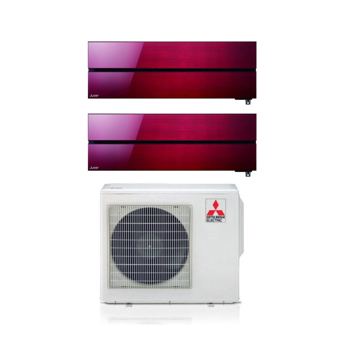 mitsubishi electric climatizzatore condizionatore mitsubishi electric dual split inverter serie kirigamine style msz ln 1218 con mxz 3f68vf ruby red r 32 wi fi integrato colore rosso 1200018000 ean 8059657018090