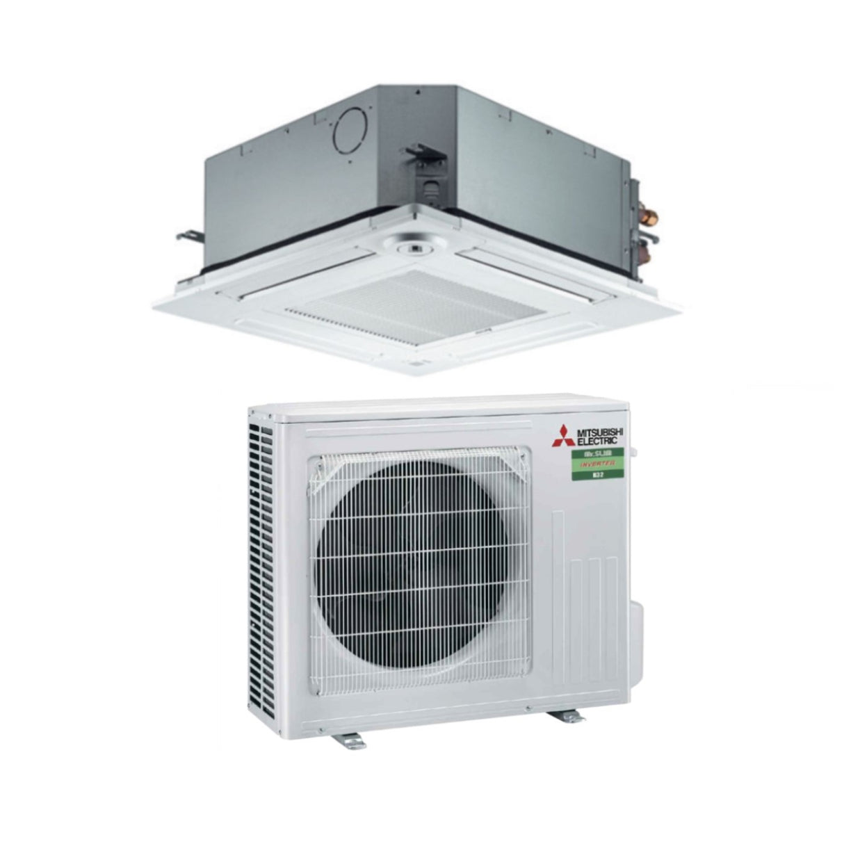 mitsubishi electric climatizzatore condizionatore mitsubishi electric inverter cassetta 18000 btu slz m50fa r 32 wi fi optional con telecomando e griglia incluso