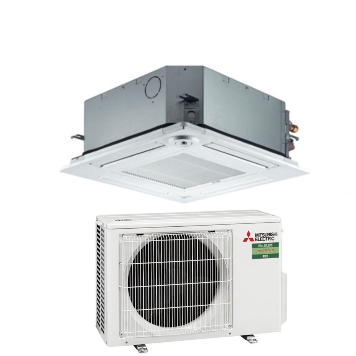 mitsubishi electric climatizzatore condizionatore mitsubishi electric inverter cassetta 9000 btu slz m25fa r 32 wi fi optional con telecomando e griglia incluso
