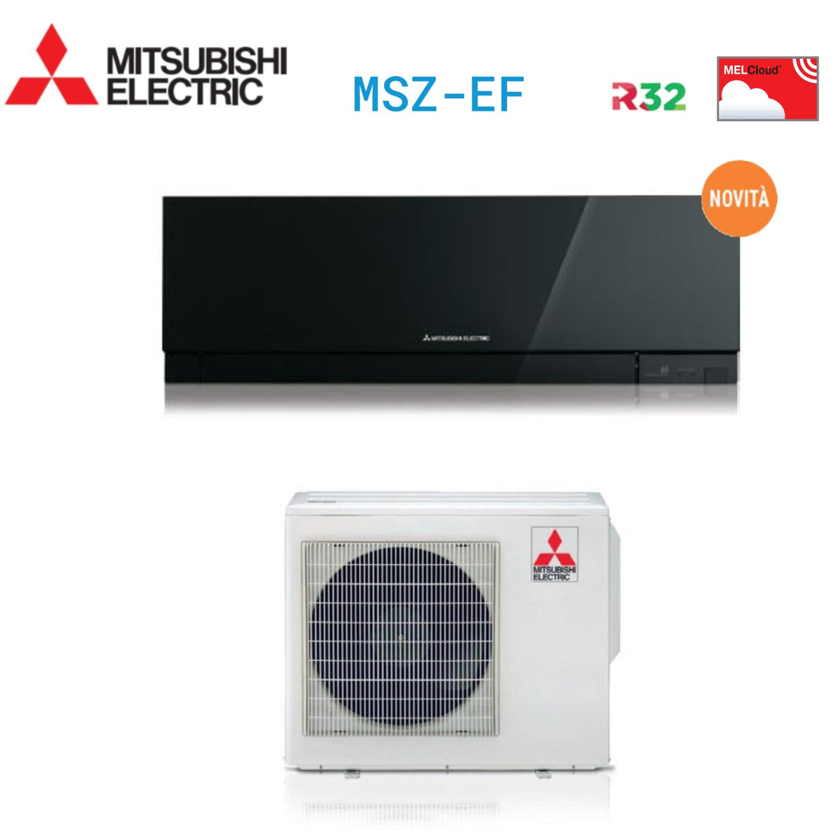 mitsubishi electric climatizzatore condizionatore mitsubishi electric inverter kirigamine zen r 32 black 9000 btu msz ef25vgb nero a novita