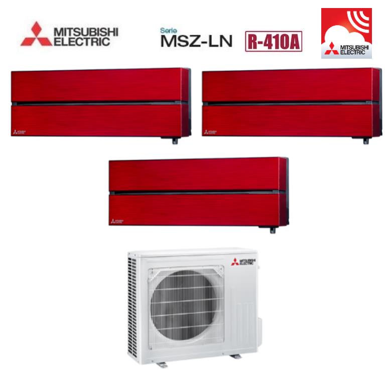 mitsubishi electric climatizzatore condizionatore mitsubishi electric trial split inverter serie kirigamine style ln 121212 con mxz 3e68va ruby red wi fi r 410 120001200012000 rosso