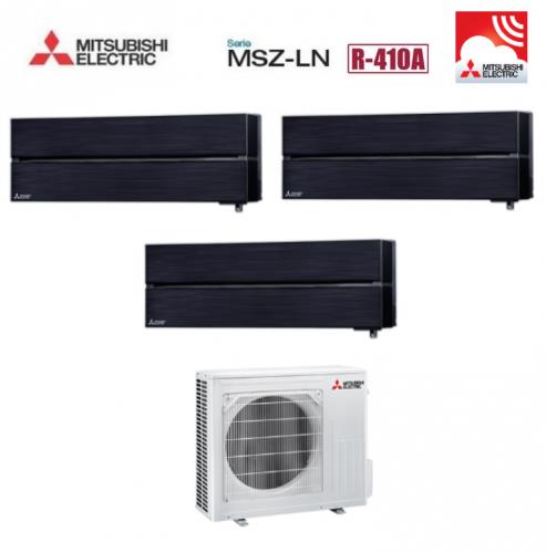 mitsubishi electric climatizzatore condizionatore mitsubishi electric trial split inverter serie kirigamine style ln 91212 con mxz 3e54va onyx black wi fi r 410 90001200012000 nero