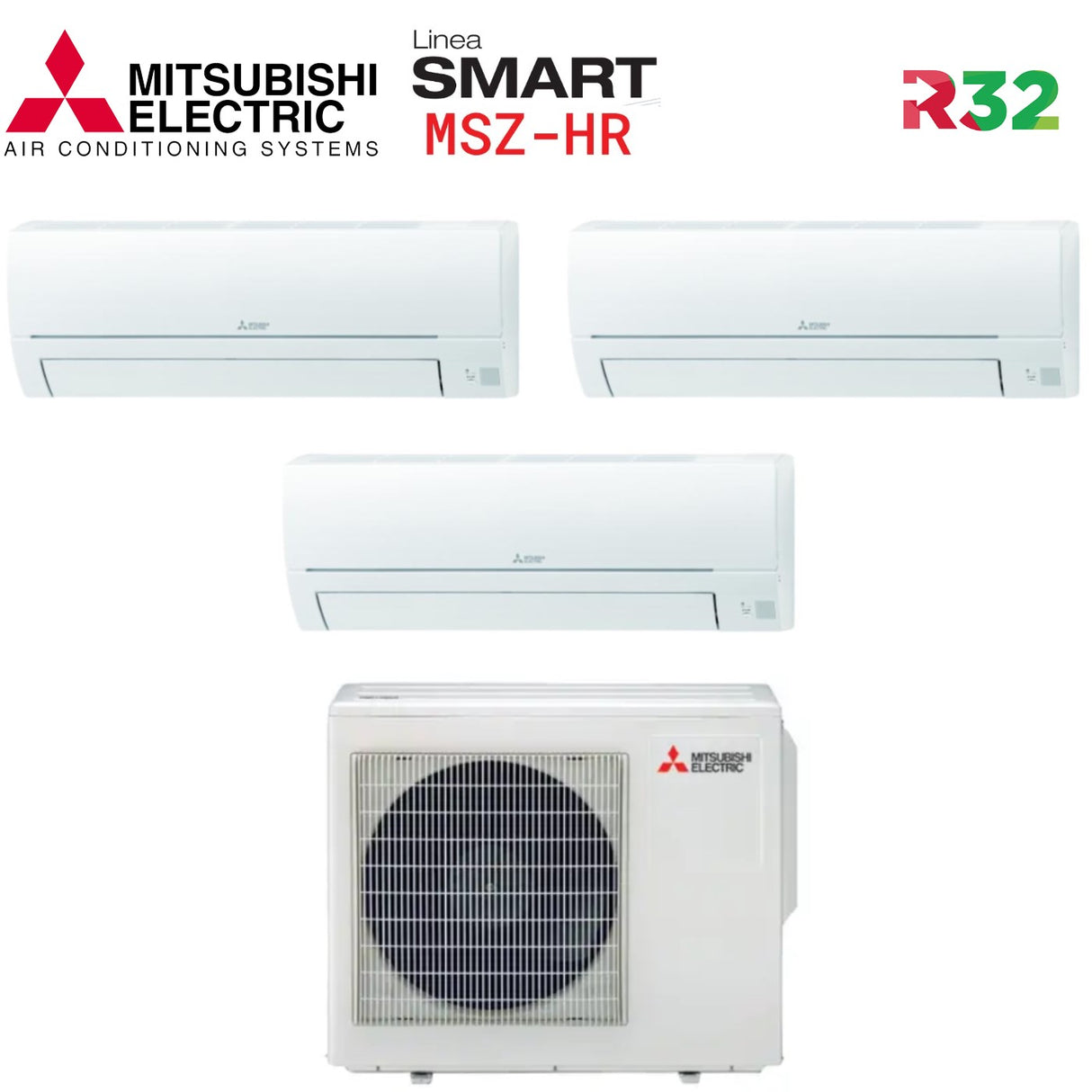 mitsubishi electric climatizzatore condizionatore trial split mitsubishi electric serie smart msz hr 9000900015000 con mxz 3ha50vf wi fi optional 9915 r 32 novita