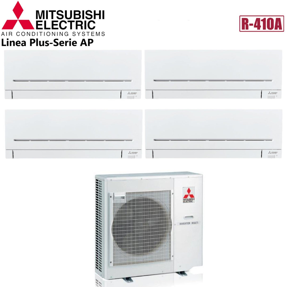 mitsubishi electric climatizzatore condzionatore mitsubishi electric quadri split inverter serie ap 77912 con mxz 4e72va r 410 wi fi optional 70007000900012000