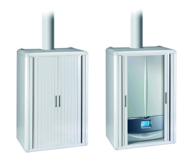 mobili bl plast copricaldaia in pvc garofalo a serranda scorrevole orizzontale modello l 590 mm p 385 mm h 1000 mm codice bpl2000 ean 8032605812902