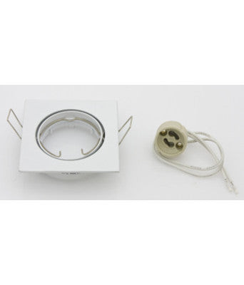 no brand 10 faretti dik fix 12230v quadrati da incasso orientabili x lampade led o alogene gu10 bianco