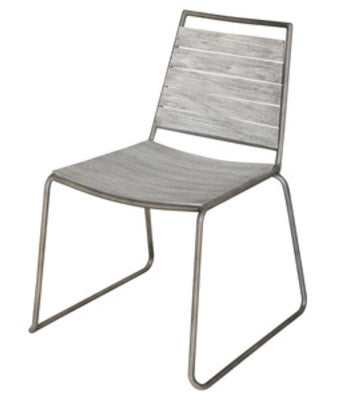 no brand 2 sedie iron stone in legno effetto pietra