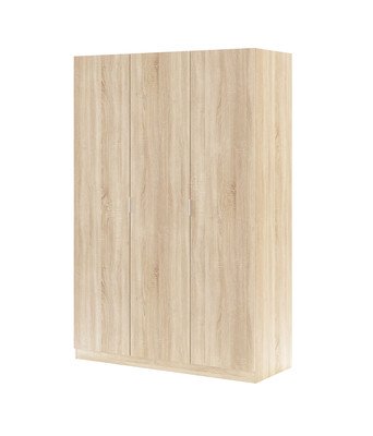 no brand armadio 3 ante cm 135x52x200h rovere