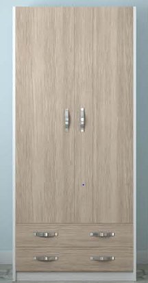no brand armadio linea modern 2 ante 2 cassetti cm 90x52x210h olmo