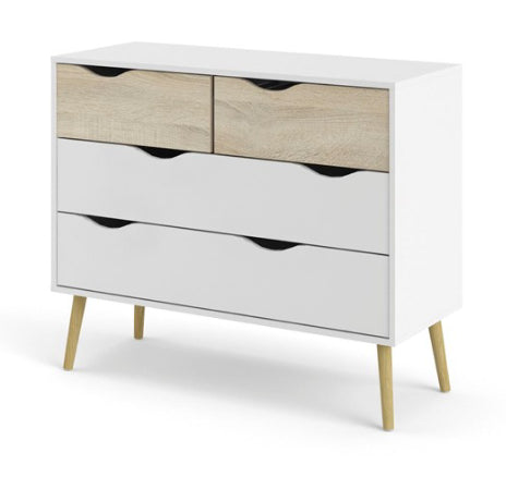 no brand cassettiera oslo 4 cassetti 81x39x98h cm 7539549ak