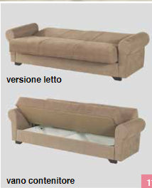 no brand divano prontoletto firenze colore cappuccino