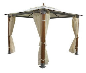 no brand gazebo top alu in legno alluminio metri 3x3