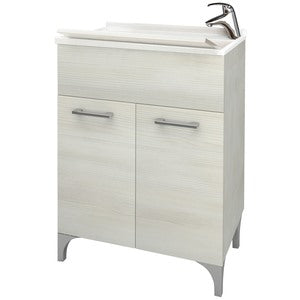 no brand lavatoio legno con sifone 60x50 colore rovere bianco