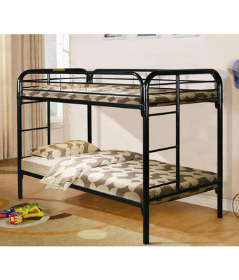 no brand letto a castello in metallo nero hw58596bk