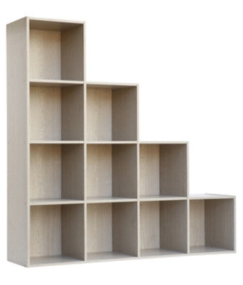 no brand libreria cubo 10 vani cm 121x30x121h frassino