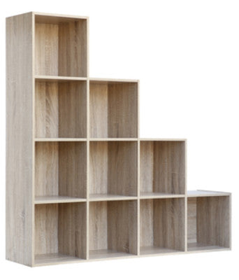 no brand libreria cubo 10 vani cm 121x30x121h rovere