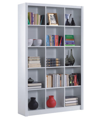 no brand libreria kube cm 114x30x195h bianco lucido