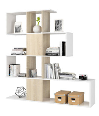 no brand libreria zig zag cm 145x145x29 biancorovere