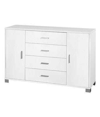 no brand mobile 2 ante 4 cassetti cm 136x41x86h a775bfbfk bianco