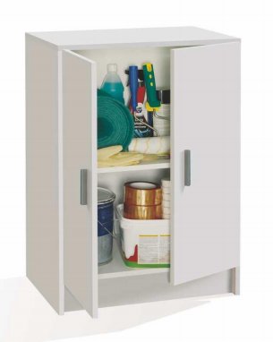 no brand mobile 2 ante basso multiuso cm 59x37x80h bianco