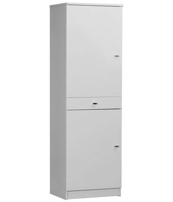 no brand mobile bagno 2 ante 1 cassetto cm 46x34x147h 282tl bianco laccato