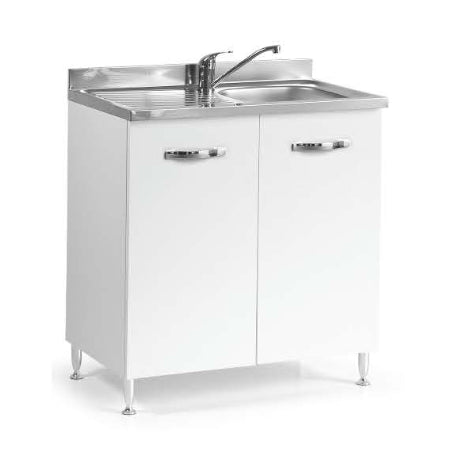 no brand mobile cucina sottolavello 2 ante componibile cm 80x50x85h bianco