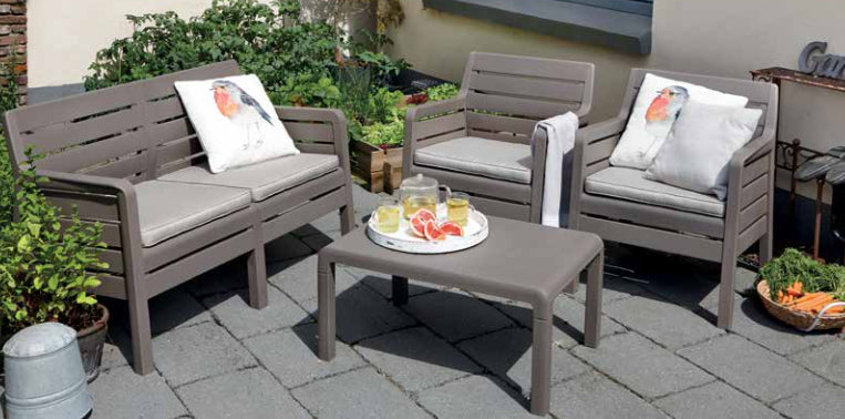 no brand salotto allibert delano con cuscini cappuccino