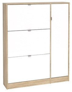 no brand scarpiera tvilum 1 anta e 3 ribalte 102x24x125h cm