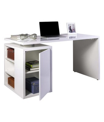 no brand scrivania cm 140x69x74h bianco lucido